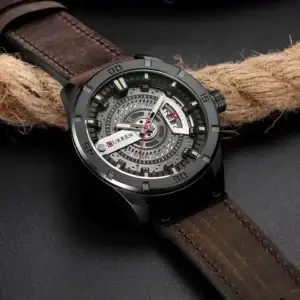 Inspired by curren belt men women CN 8301 Sports Watch Luxury Brand Military Watches Male Analog Date Quartz Watch Men Casual Leather Wrist Watch For men